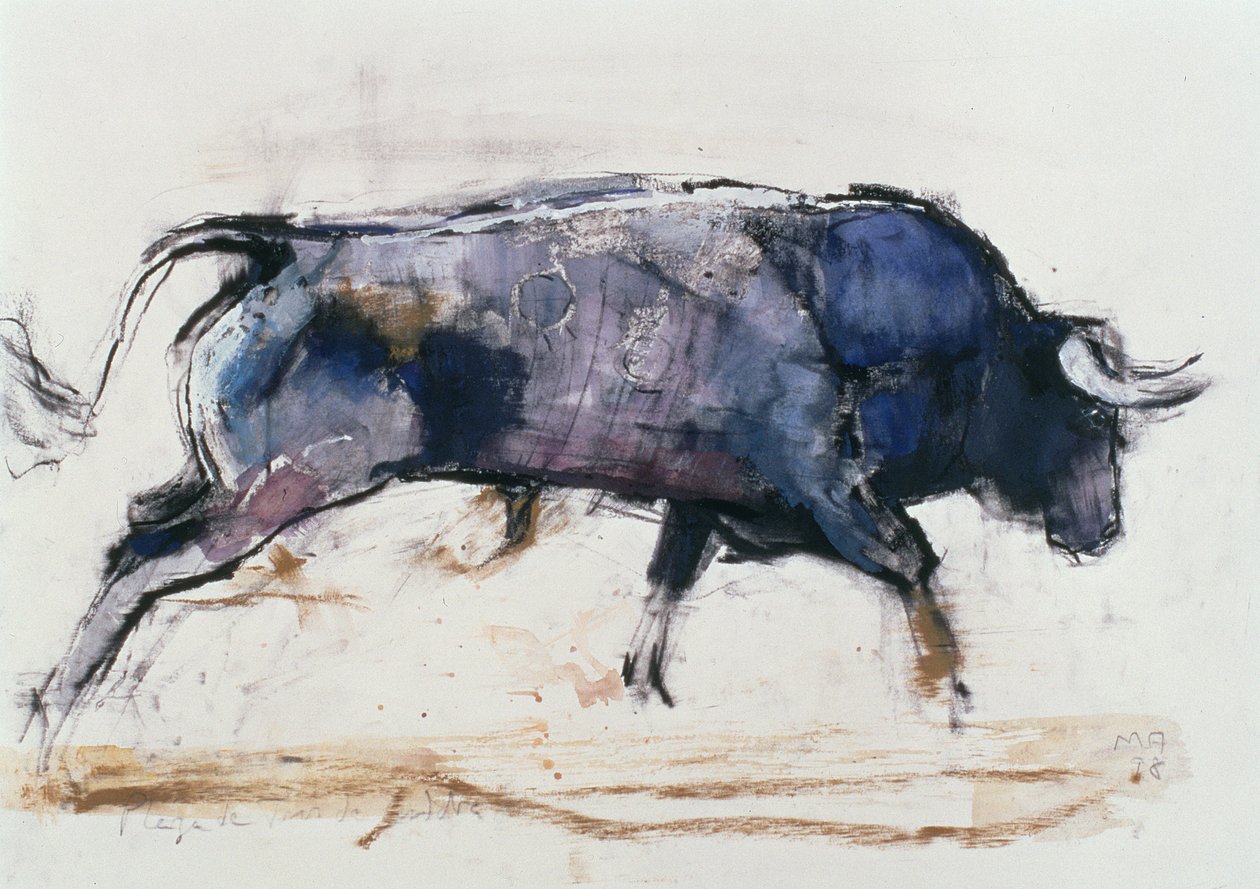 Charging Bull, 1998 (vegyes technika, papír) alkotó: Mark Adlington