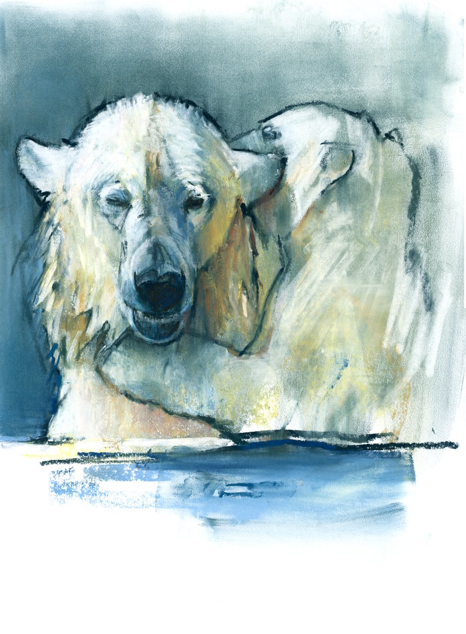 Anya, 2016, (tartalmazza és pasztell, papíron) alkotó: Mark Adlington