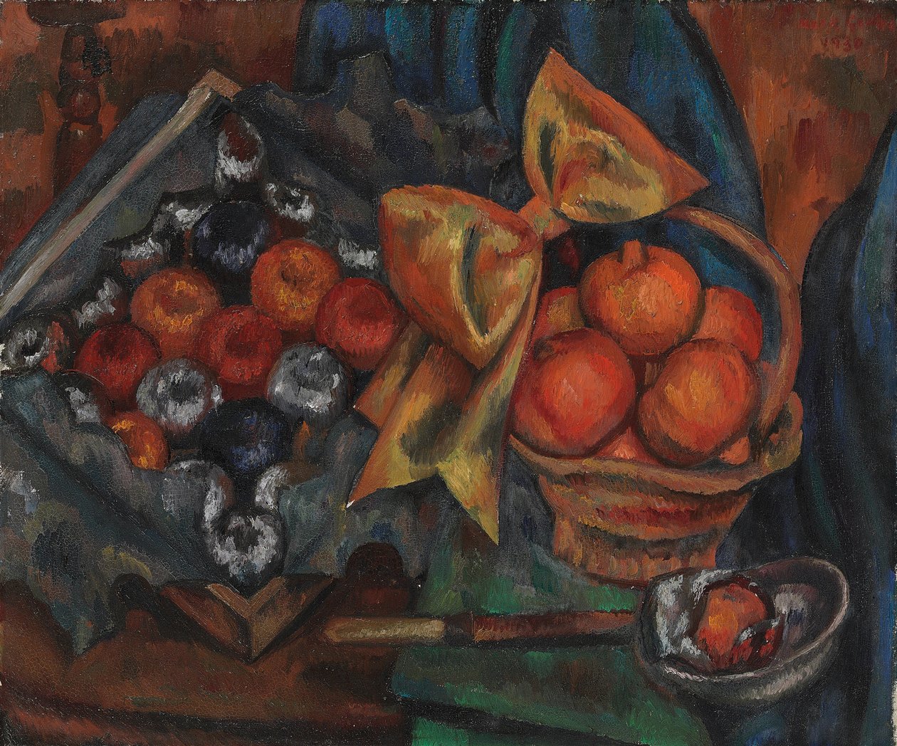 Csendélet gránátalmával és gyümölccsel alkotó: Mark Gertler