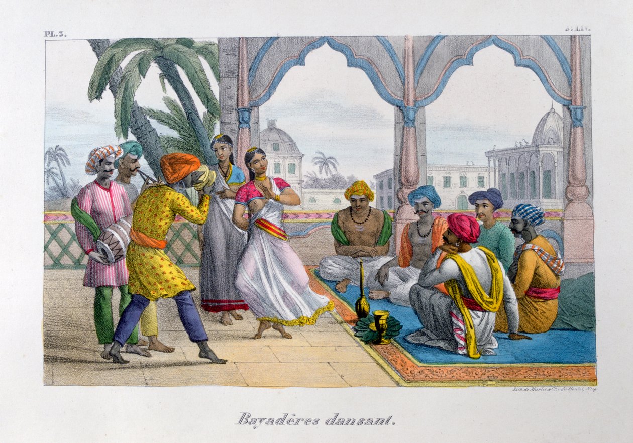 Bayadères Dancing, 1828 alkotó: Marlet et Cie