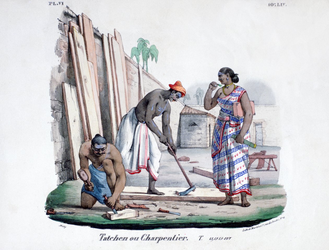 Asztalosok, 1828 alkotó: Marlet et Cie