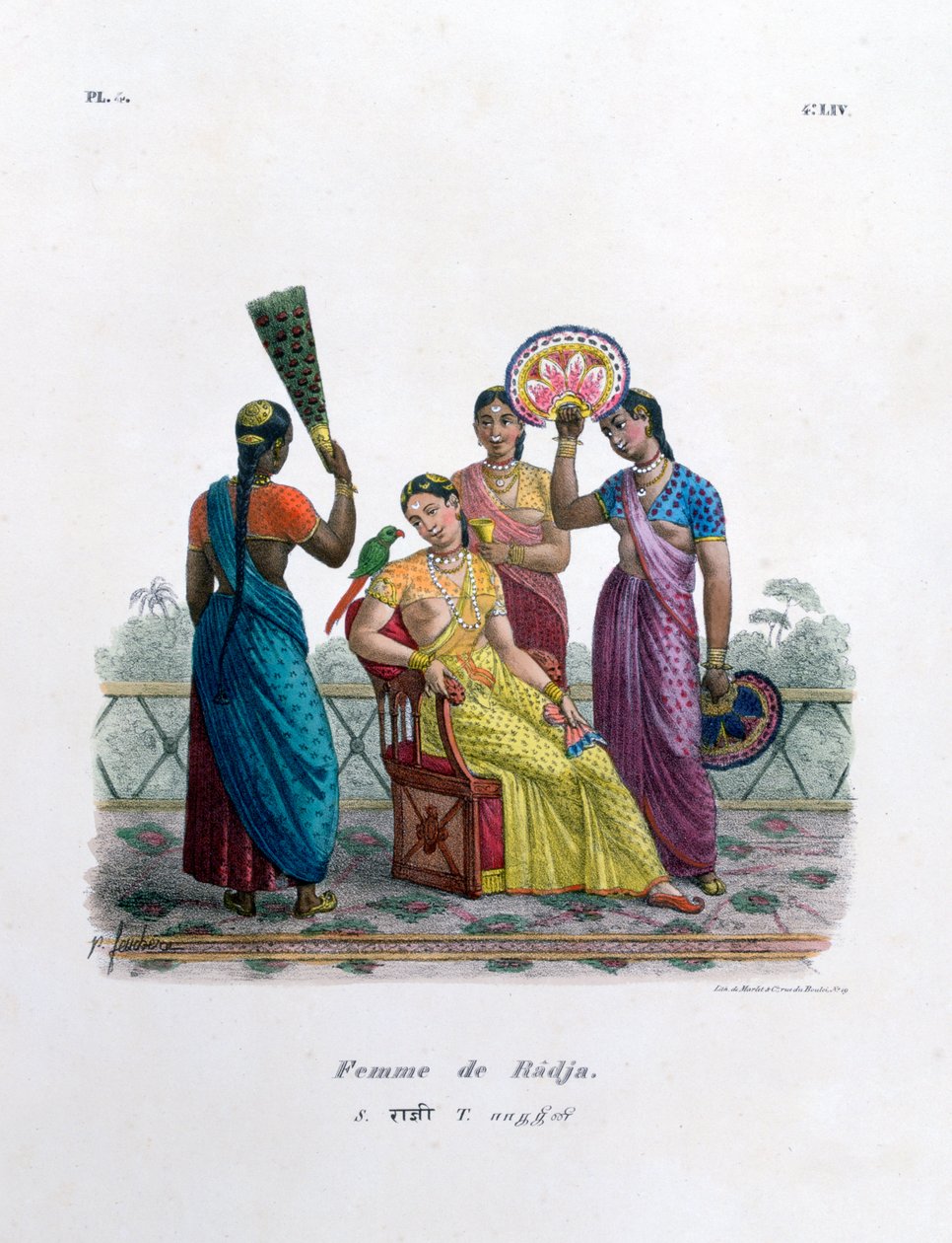 Egy rádzsa felesége, 1828 alkotó: Marlet et Cie