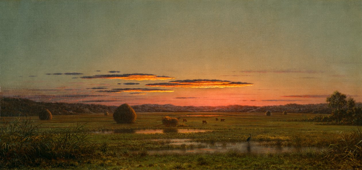 Naplemente, 1880 körül alkotó: Martin Johnson Heade