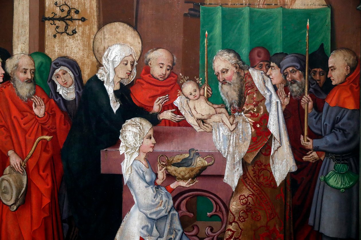 Jézus bemutatása a templomban alkotó: Martin Schongauer