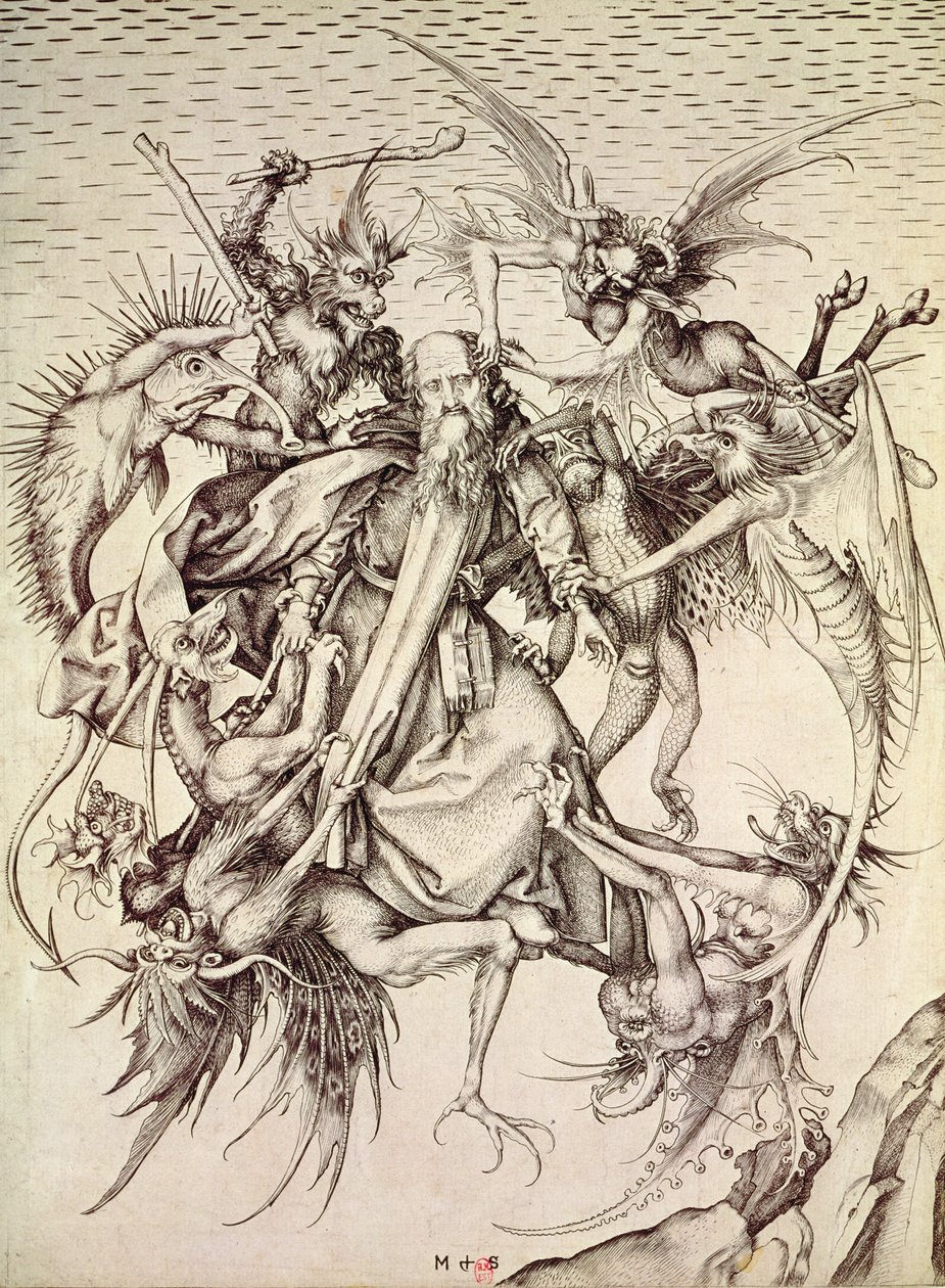 Szent Antal megkísértése alkotó: Martin Schongauer