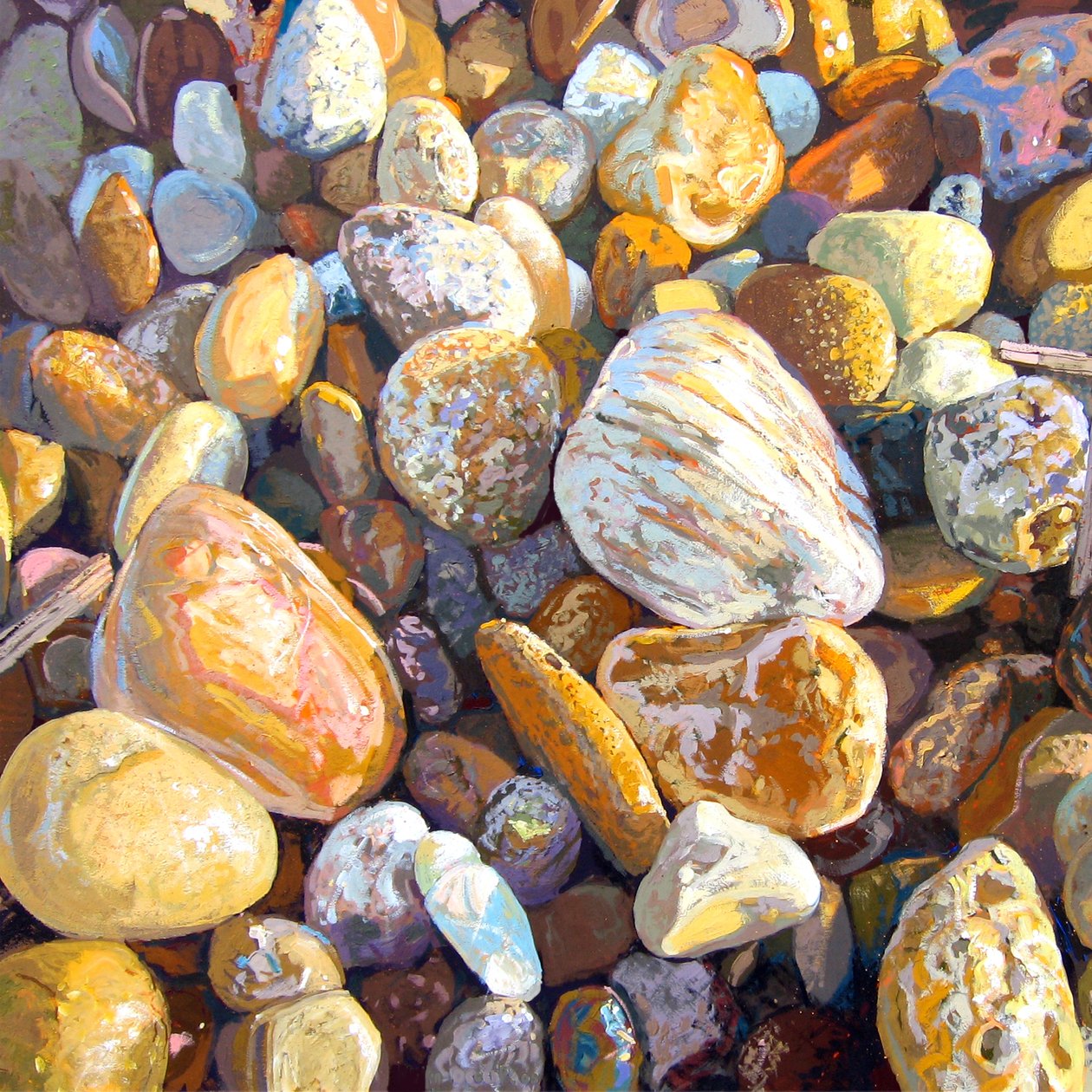 Beach Pebbles, 2007 (guache a fedélzeten) alkotó: Martin Decent