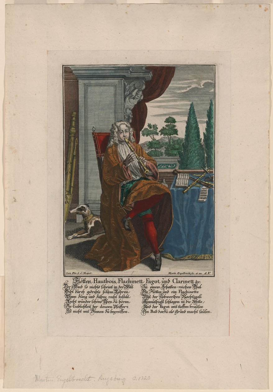 Fafúvós hangszerek, kb. 1720-1730 alkotó: Martin Engelbrecht