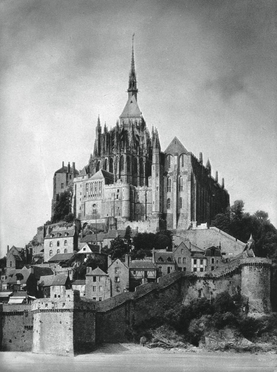 Mont Saint-Michel, Normandia, Franciaország, 1937. alkotó: Martin Hurlimann