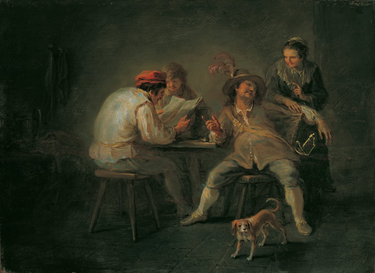 Wirtshausszene alkotó: Martin Johann Schmidt
