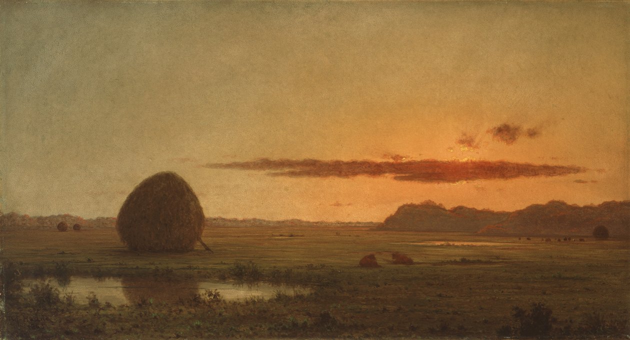 Naplemente, Newburyport Meadows alkotó: Martin Johnson Heade