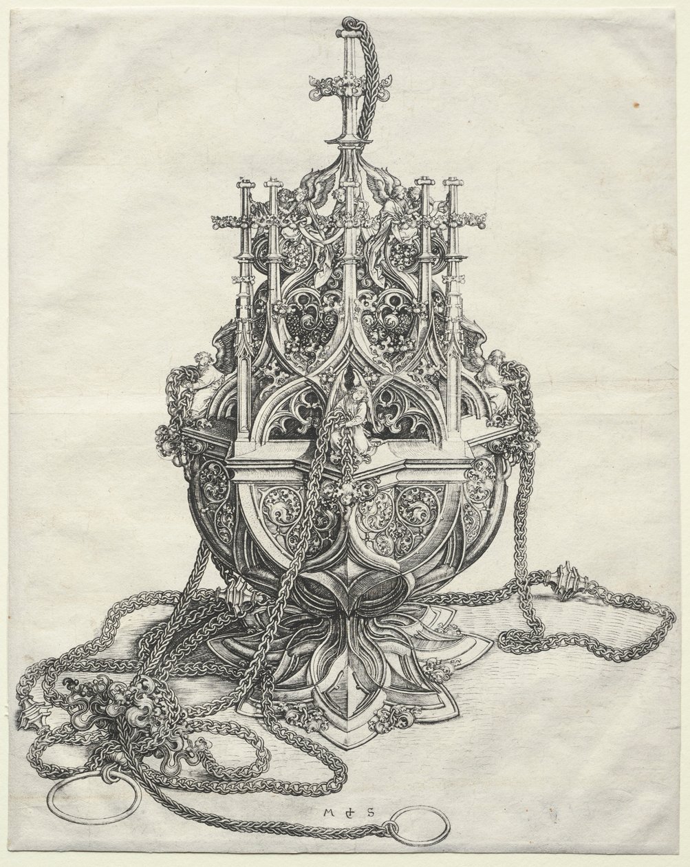 Egy füstölő, c. 1480-1490. alkotó: Martin Schongauer