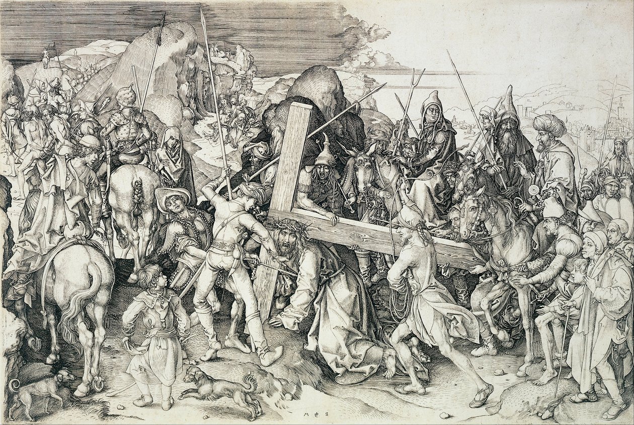 Krisztus hordozza a keresztjét alkotó: Martin Schongauer