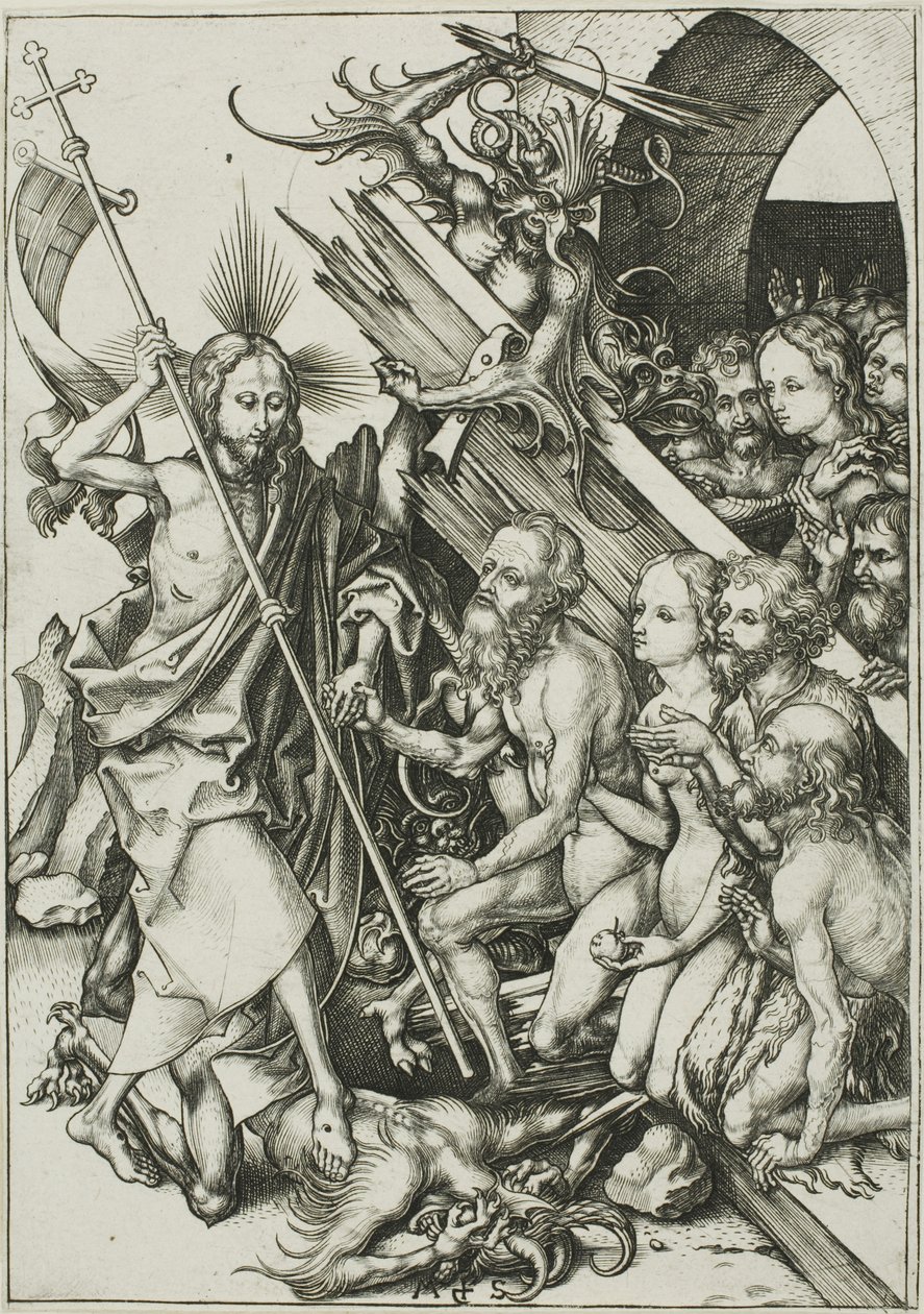 Christ in Limbo, a Passióból alkotó: Martin Schongauer