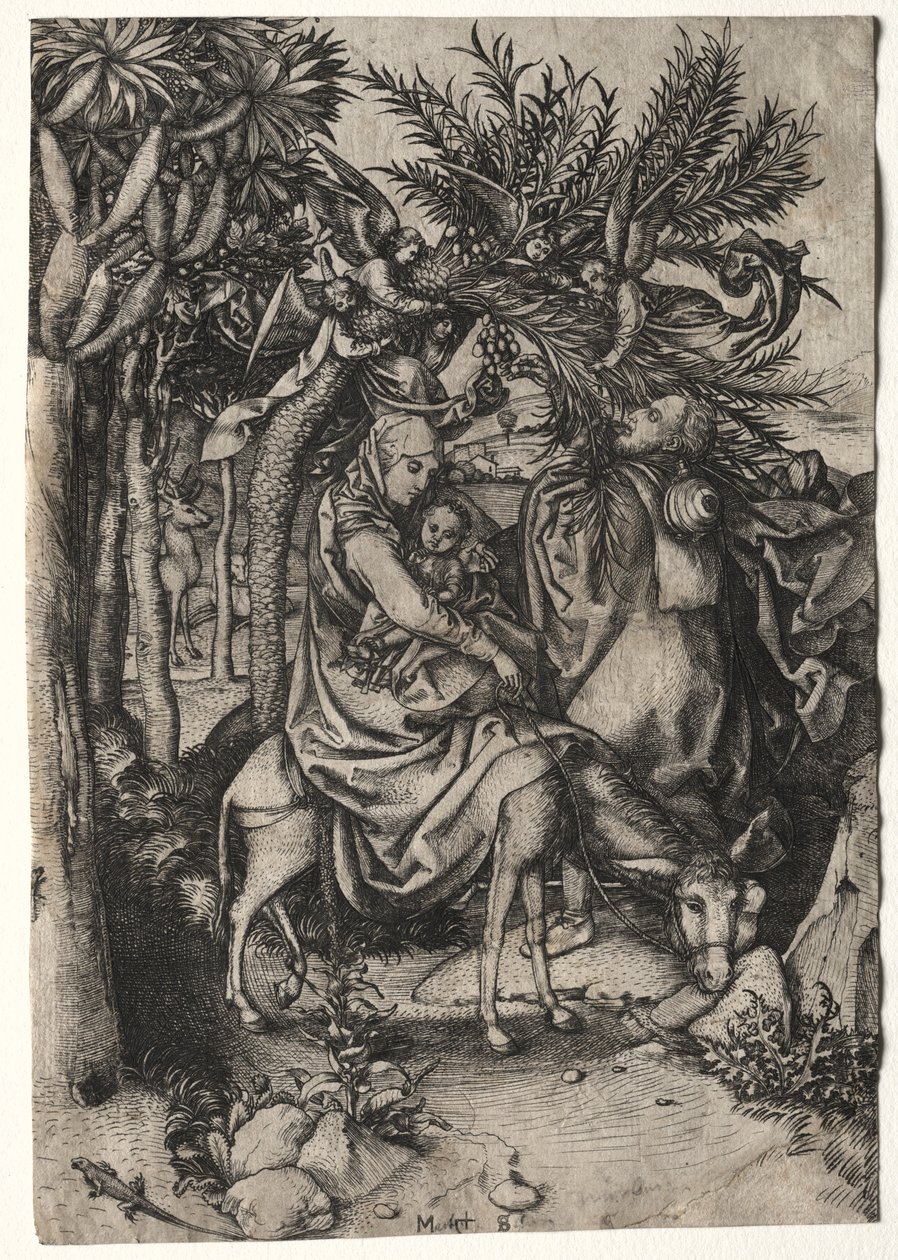 Repülés Egyiptomba. alkotó: Martin Schongauer