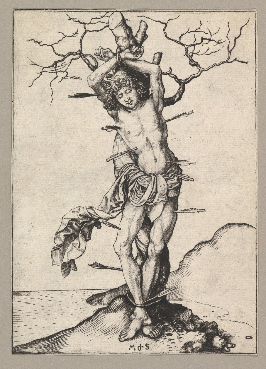 Szent Sebestyén, kb. 1435-1491. alkotó: Martin Schongauer