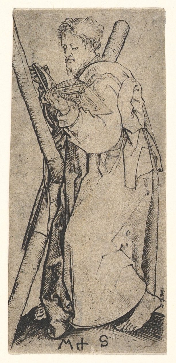 Szent András, kb. 1435-1491. alkotó: Martin Schongauer