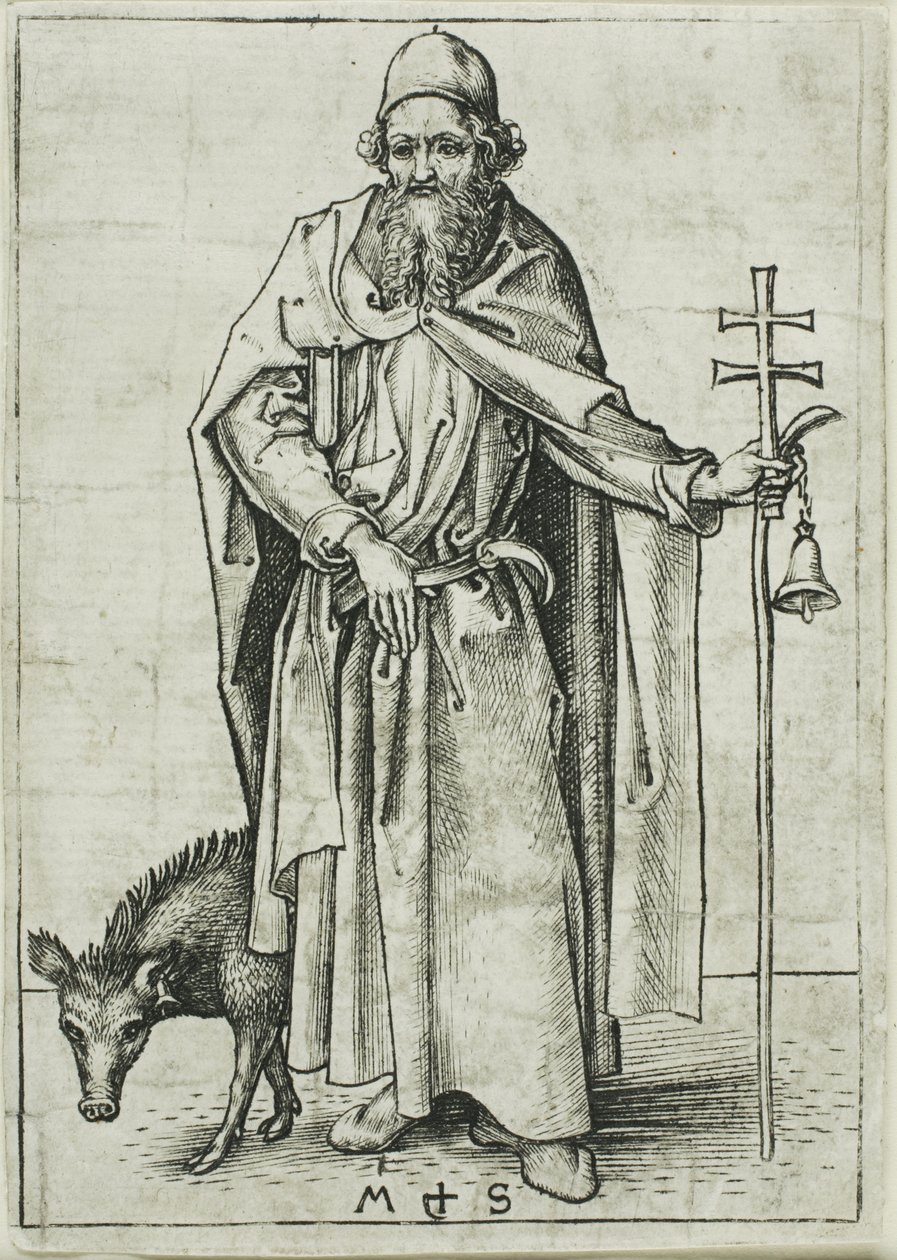 Szent Antal, az Apostoloktól alkotó: Martin Schongauer