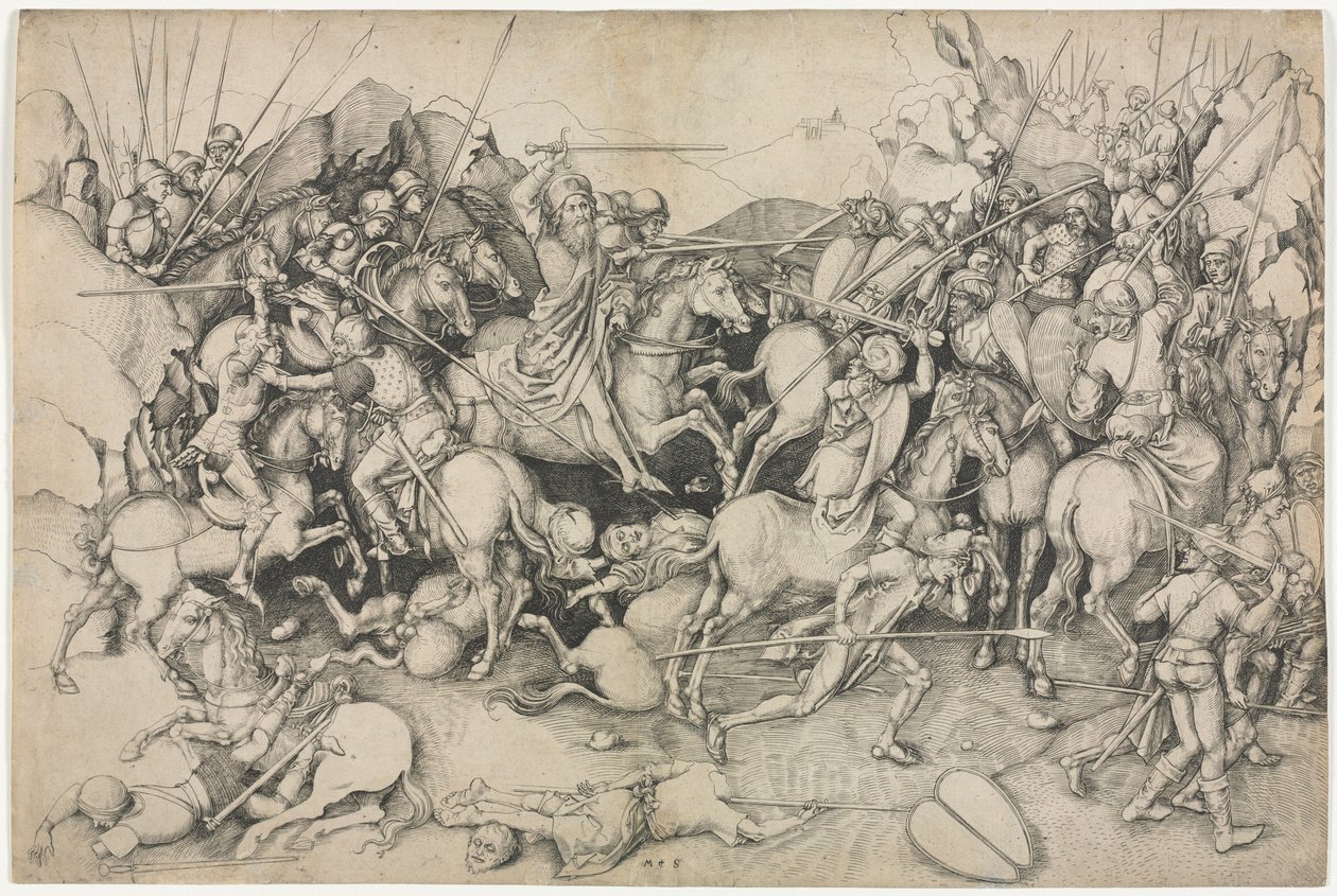 Szent Jakab és a szaracénok, 15. század. alkotó: Martin Schongauer