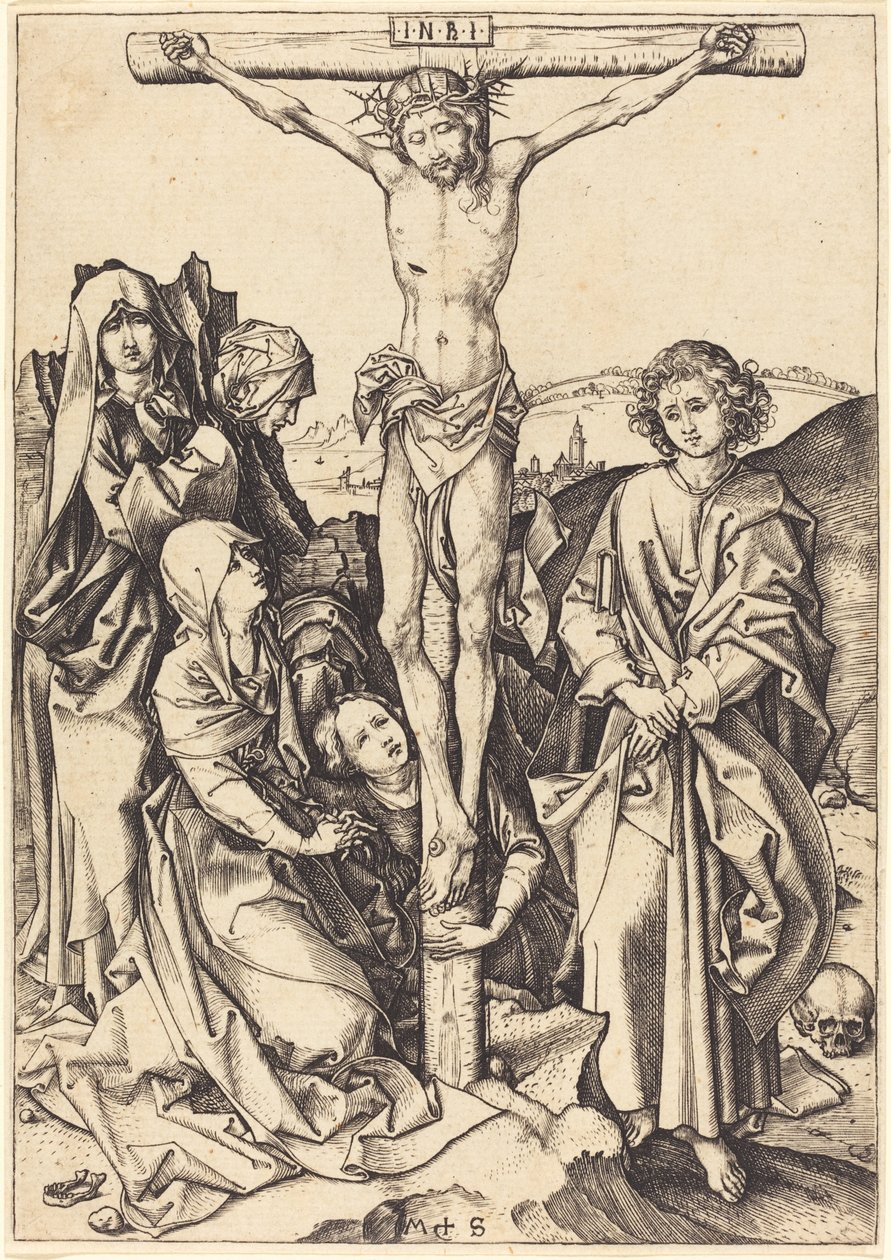 A keresztre feszítés alkotó: Martin Schongauer