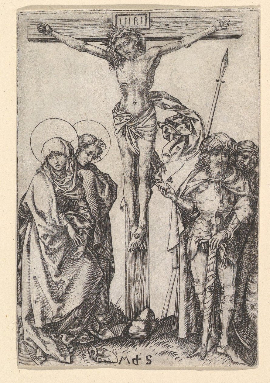 A keresztre feszítés, kb. 1435-1491. alkotó: Martin Schongauer