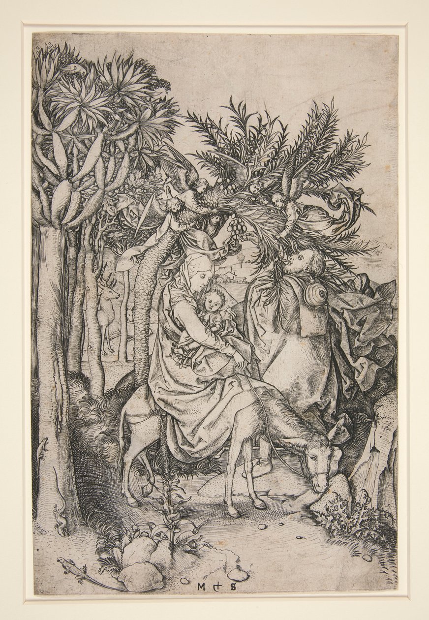 Repülés Egyiptomba alkotó: Martin Schongauer