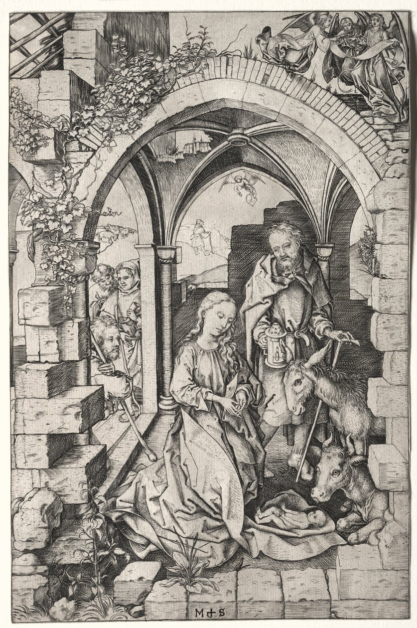 A Születés. alkotó: Martin Schongauer