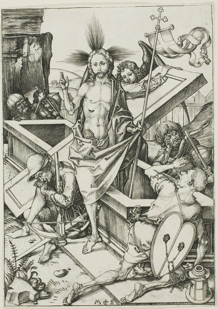 A feltámadás, a Passióból alkotó: Martin Schongauer