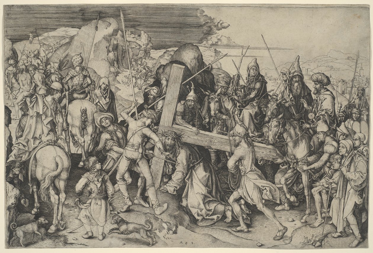 Az út a Golgotára alkotó: Martin Schongauer