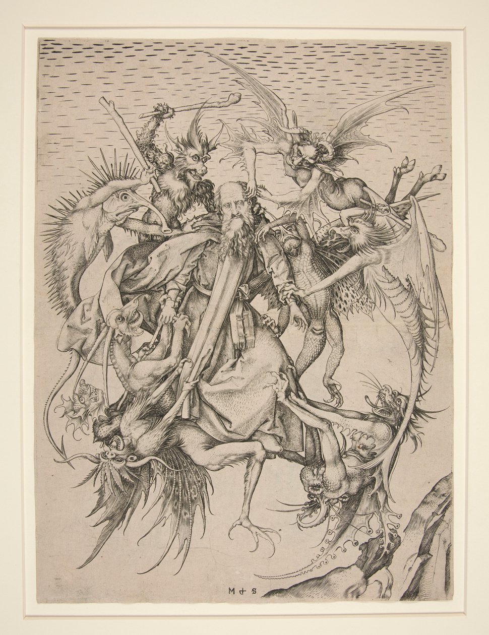 Szent Antal megpróbáltatásai alkotó: Martin Schongauer
