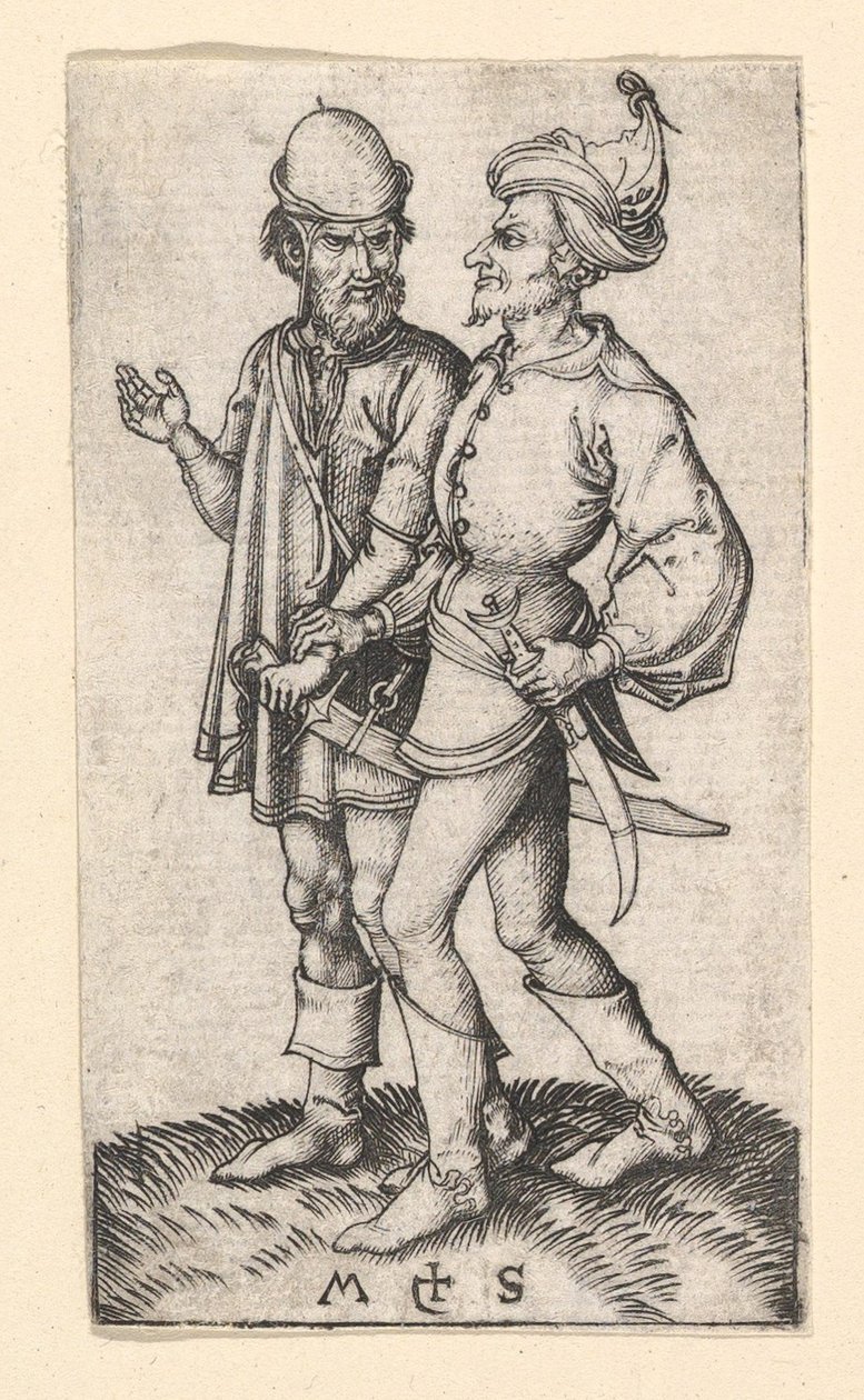 Két török, kb. 1435-1491. alkotó: Martin Schongauer