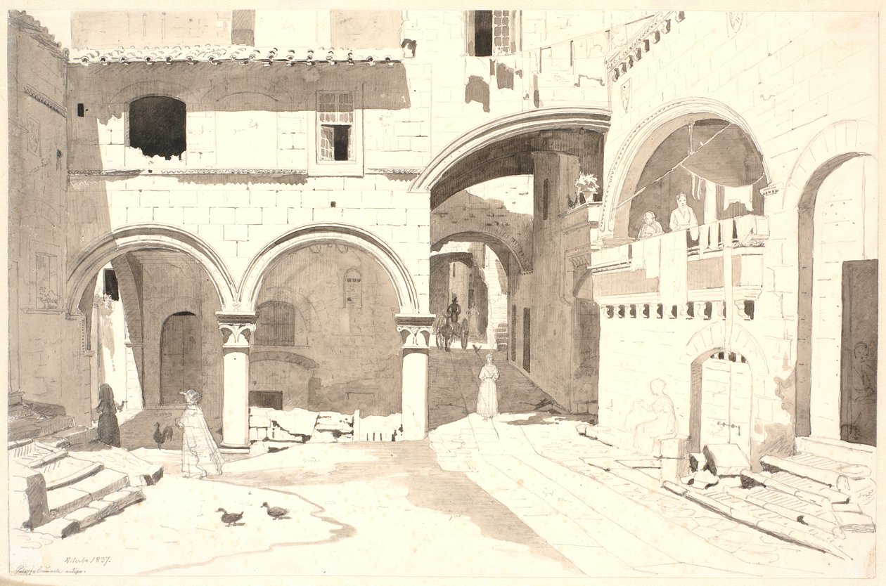 Piazza San Pellegrino alkotó: Martinus Rørbye