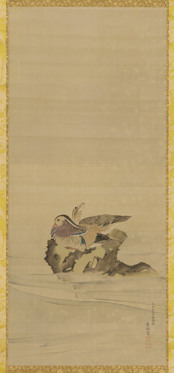 Mandarin kacsa, Edo-korszak, 18. század. alkotó: Maruyama Okyo