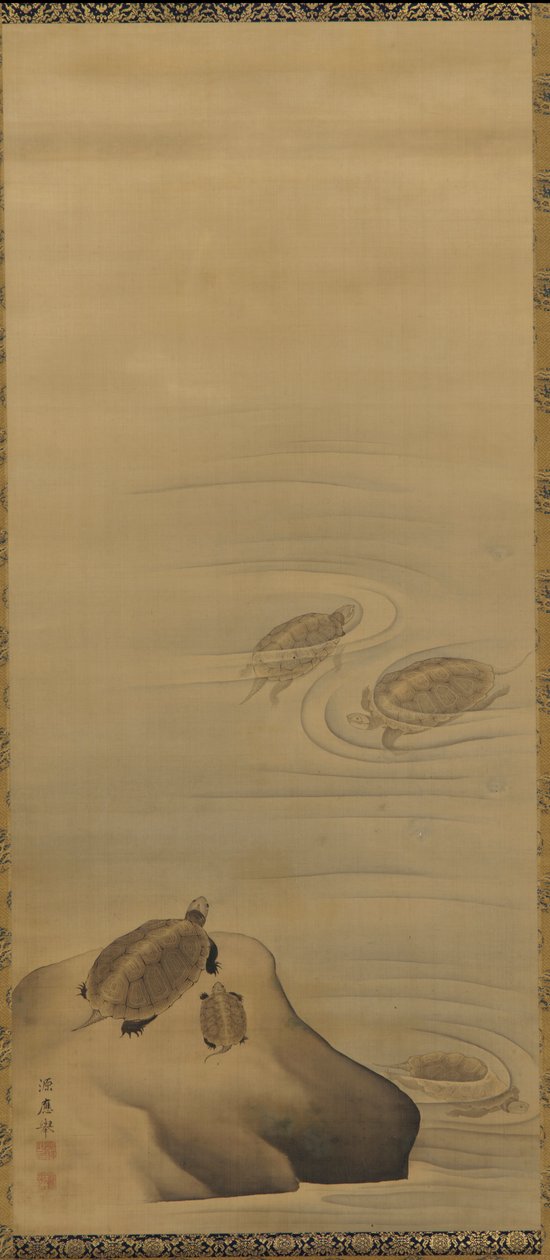 Teknősök, Edo-korszak, 18. század. alkotó: Maruyama Okyo