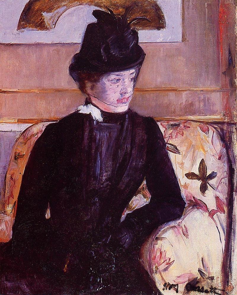 Fiatal nő fekete alkotó: Mary Cassatt