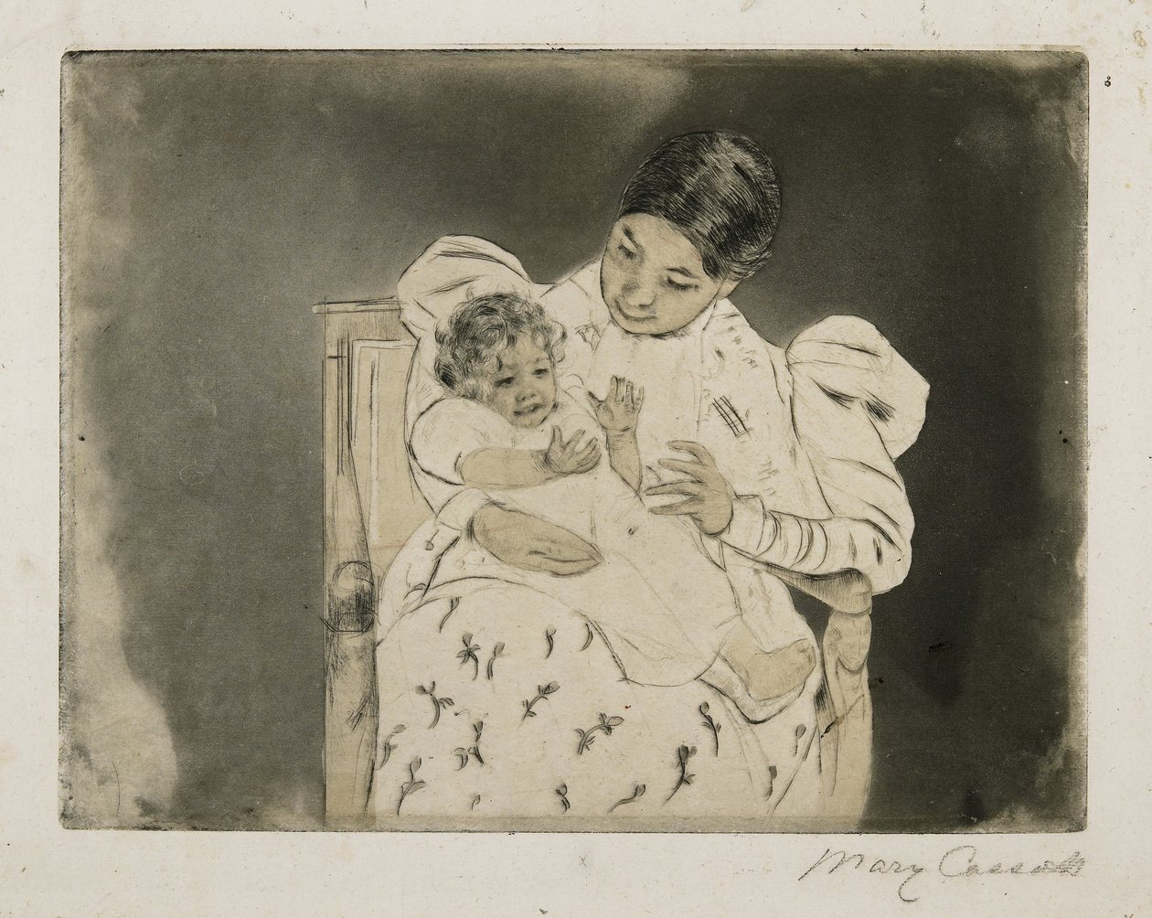 A mezítlábas gyermek c. 1896-1897 alkotó: Mary Cassatt