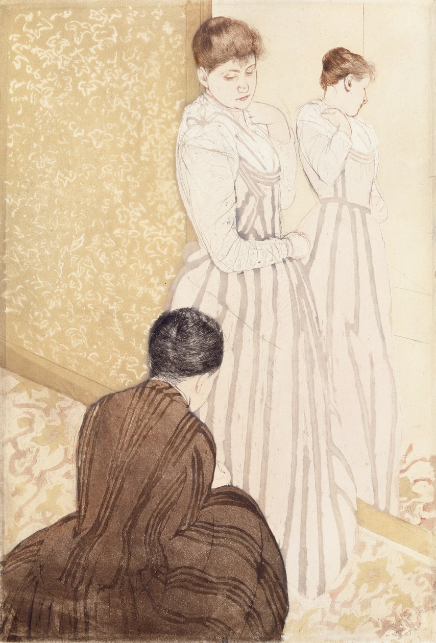 A szerelvény (wc és ceruza papíron) alkotó: Mary Cassatt