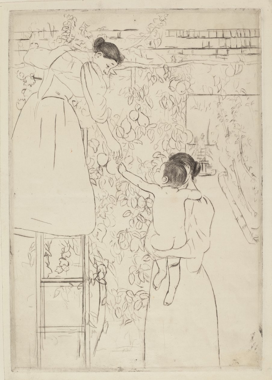Gyümölcsgyűjtés alkotó: Mary Cassatt