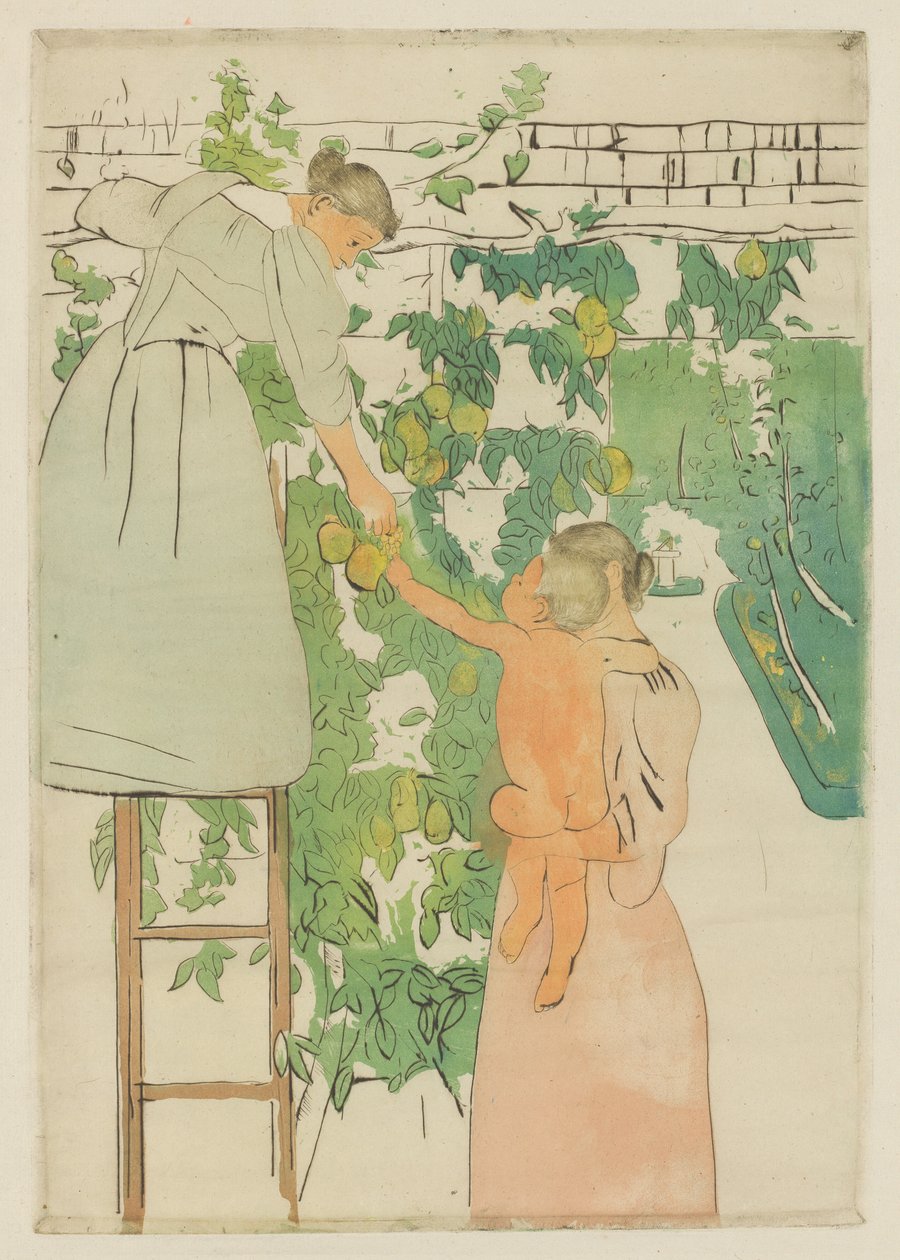 Gyümölcsgyűjtés, c. 1893. alkotó: Mary Cassatt
