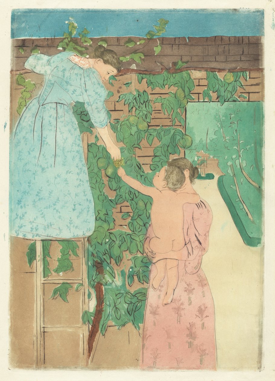 Gyümölcsgyűjtés, c. 1893. alkotó: Mary Cassatt