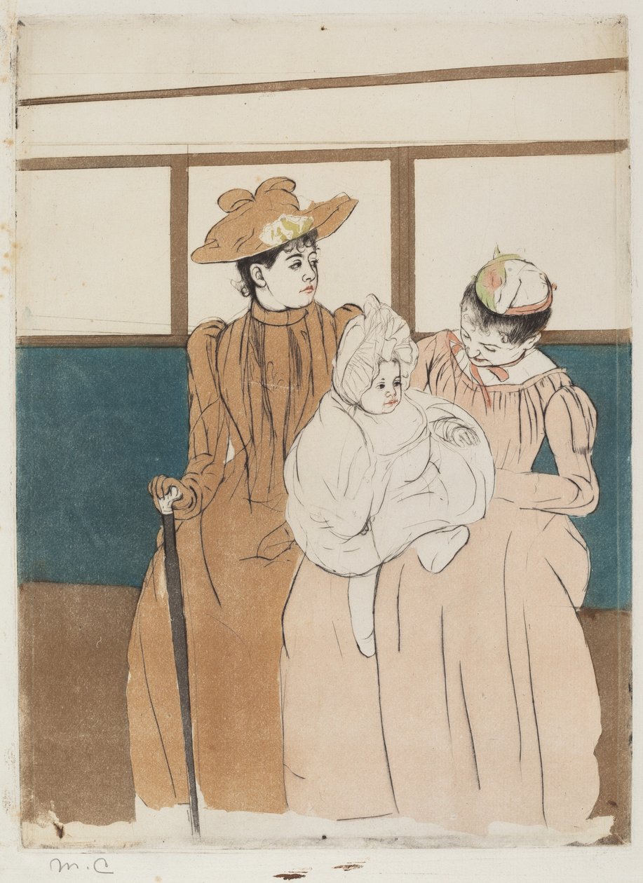 Az Omnibuszban, 1890-1891. alkotó: Mary Cassatt