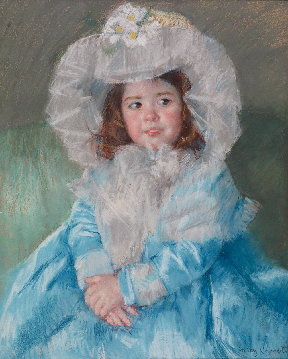 Margot Lefebre kékben, 1902 alkotó: Mary Cassatt