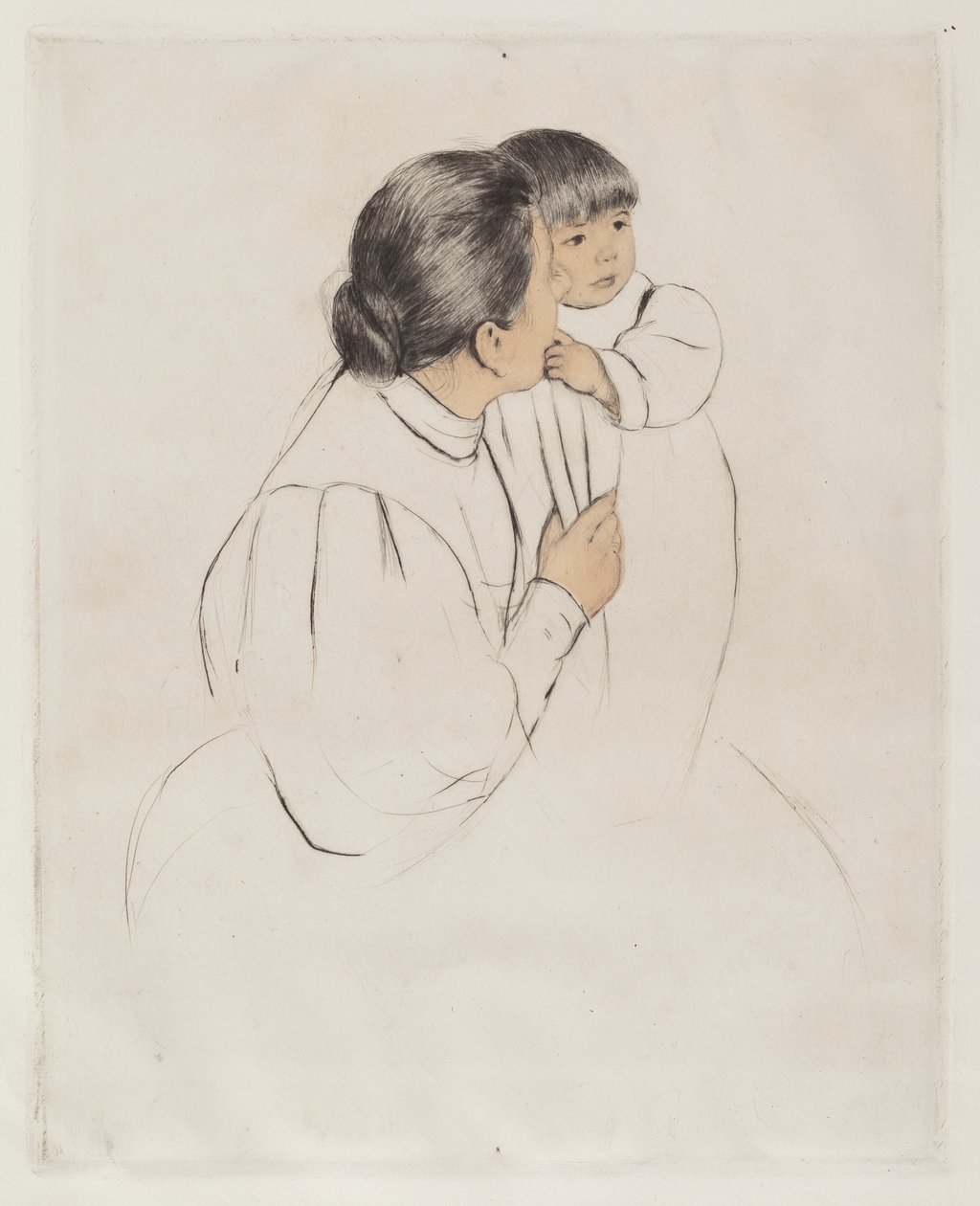 Parasztanya és gyermeke, c. 1894. alkotó: Mary Cassatt