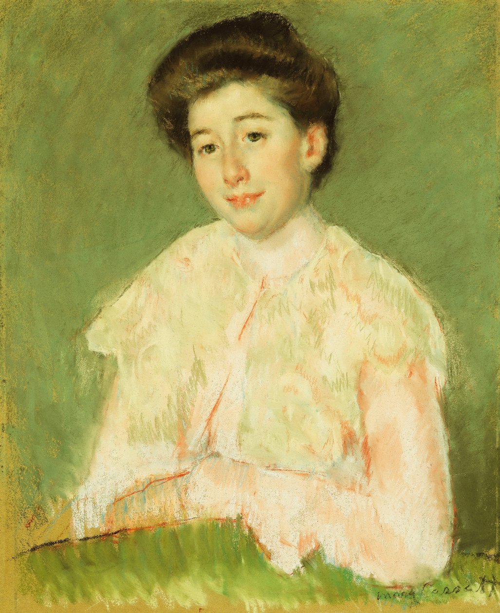 Hölgy portréja, 1890 körül alkotó: Mary Cassatt