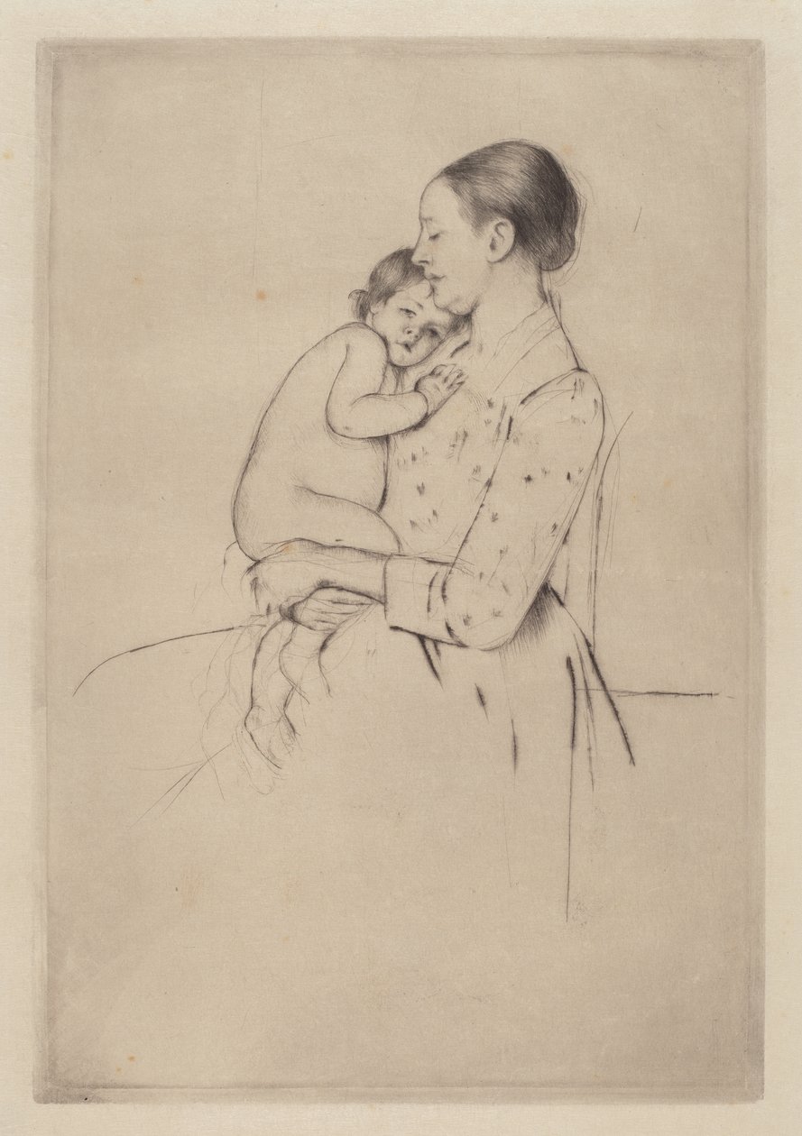 Csend, 1891 körül alkotó: Mary Cassatt