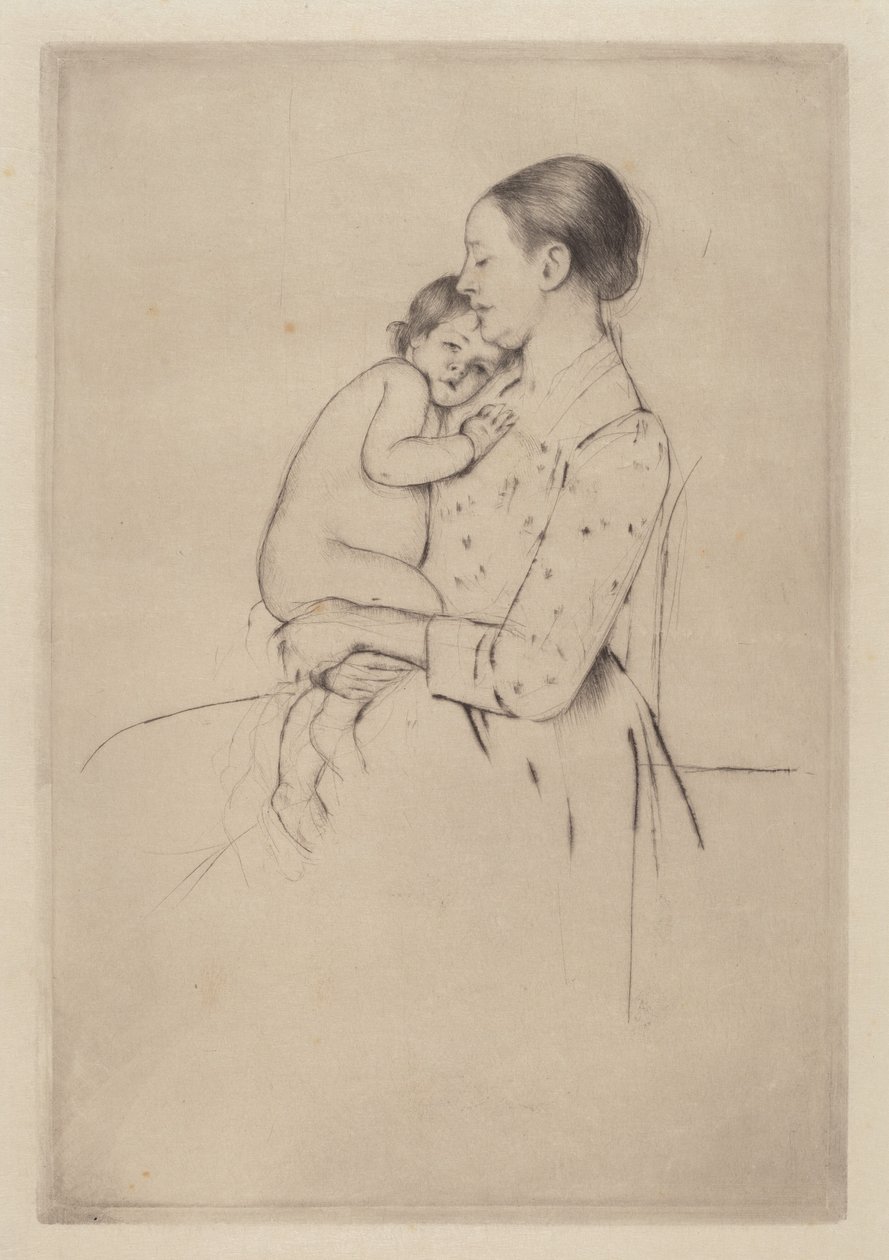 Csend, c. 1891. alkotó: Mary Cassatt