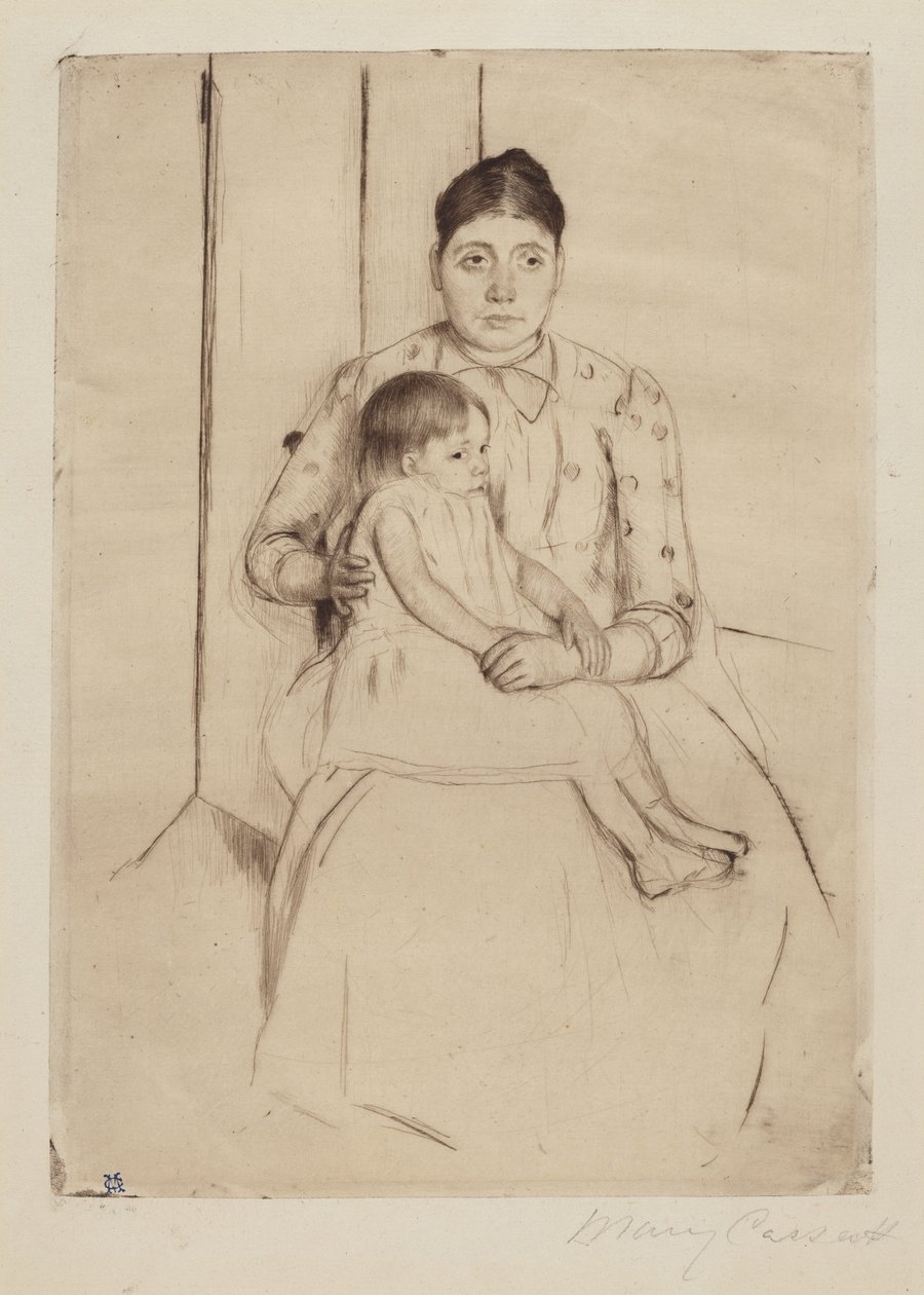 Pihenés, c. 1890. alkotó: Mary Cassatt