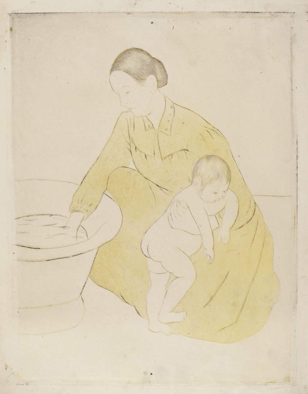 A fürdő, 1890-1891. alkotó: Mary Cassatt