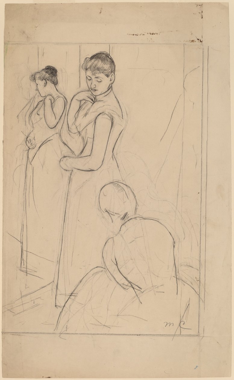 A szerelvény [recto], 1890-1891. alkotó: Mary Cassatt
