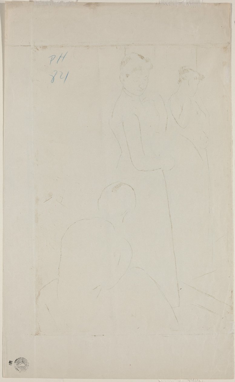 A szerelvény [verso], 18901891. alkotó: Mary Cassatt