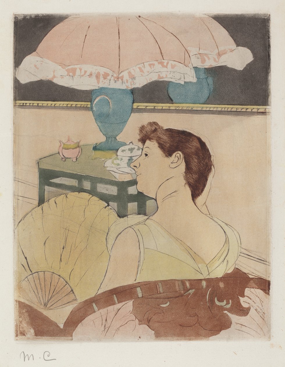 A lámpa, 1890-1891. alkotó: Mary Cassatt